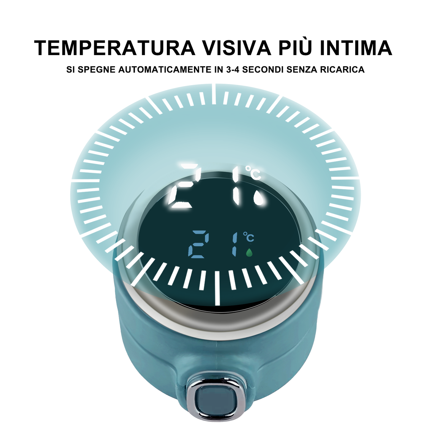 m MU Borraccia Termica con Schermo Touch LED per la Tempera 400ML Acciaio INOX
