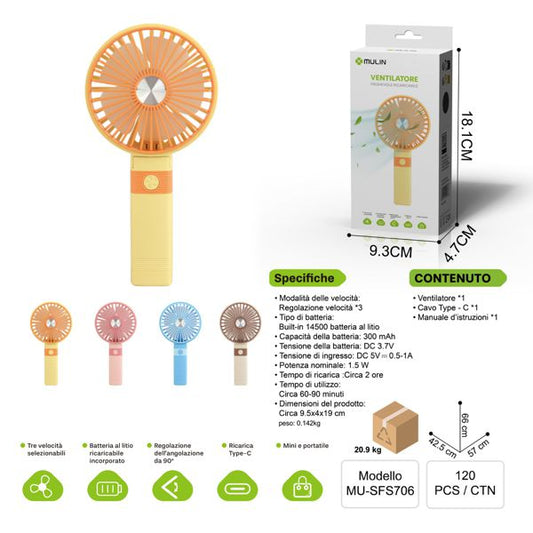 MU-SFS706 VENTILATORE CON SUPPORTO PER CELLULARE