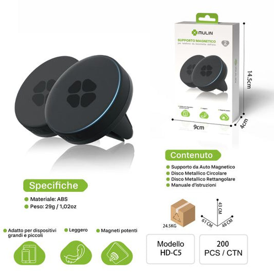 SUPPORTO MAGNETlCO PER TELEFONE DA BOCCHETTA DELL`ARIA