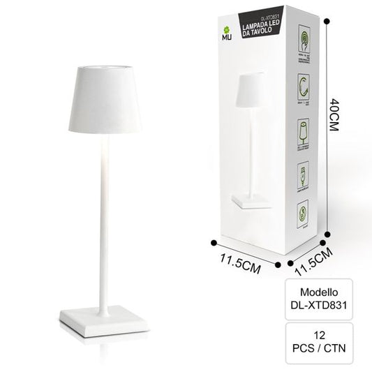DL-XTD831  LAMPADA DA TAVOLO INFERRO BIANCO