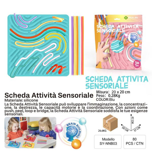 SCHEDA ATTIVITA SENSORIALE BLU 20*20