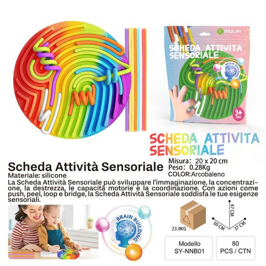 SCHEDA ATTIVITA SENSORIALE ARCOBALENO TONDO  20*20CM