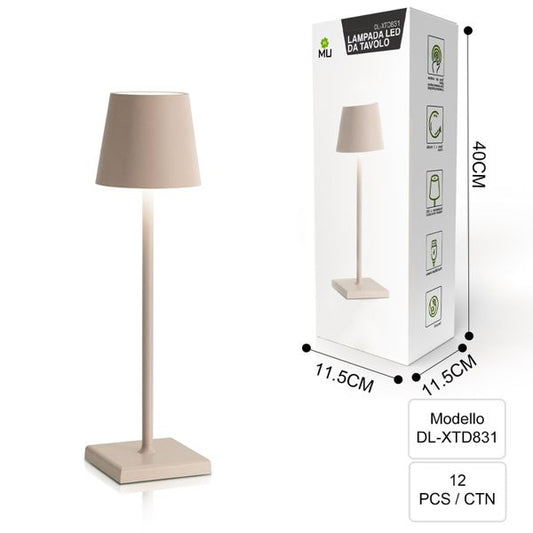 DL-XTD831  LAMPADA DA TAVOLO INFERRO TORTORA