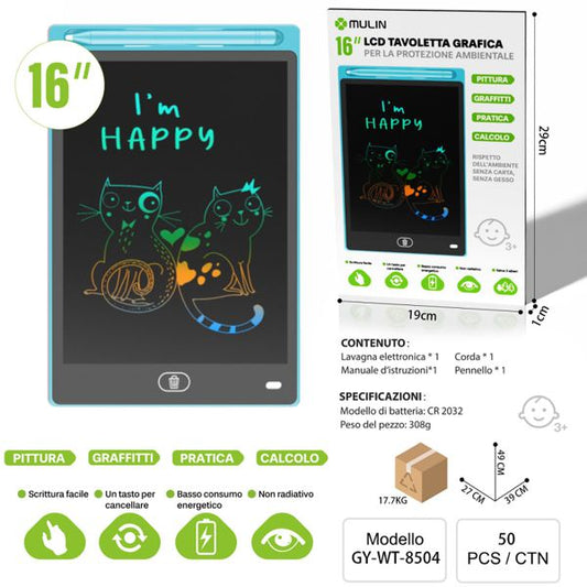 16IN LCD TAVOLETTA GRAFICA ER LA PROTEZIONE AMBIENTALE BLU