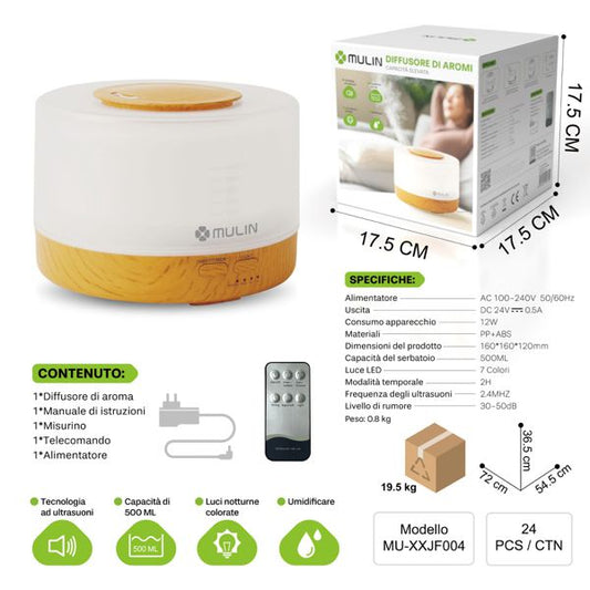 MU-XXJF004 DIFFUSORE DI AROMI 500ML
