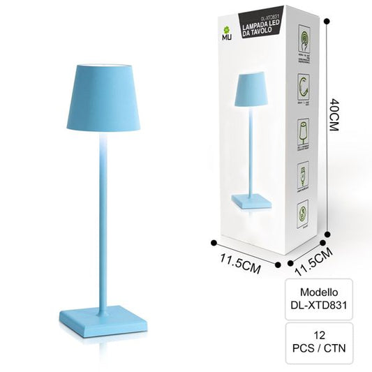 DL-XTD831  LAMPADA DA TAVOLO INFERRO BLU