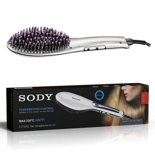 SODY TEMPERATURE CONTROL HAIR STRAIGHTENER BRUSH