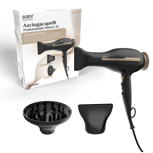 ASCIUGACAPELLI  PROFESSIONALLE MOTORE AC 1800W-2000W