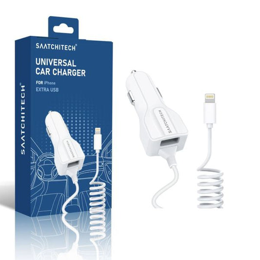 )CARICABATTERIA DAAUTO UNIVERSALE CON CAVO LIGHT
