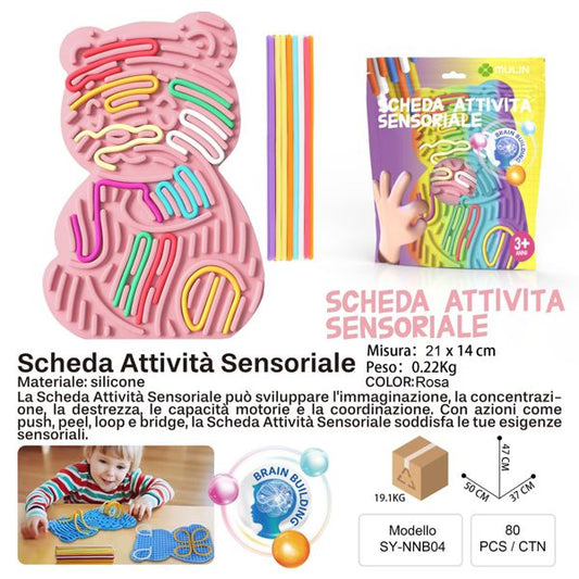 SCHEDA ATTIVITA SENSORIALE TEDDY BEAR ROSO 21*14CM