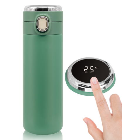 m MU Borraccia Termica con Schermo Touch LED per la Tempera 400ML Acciaio INOX