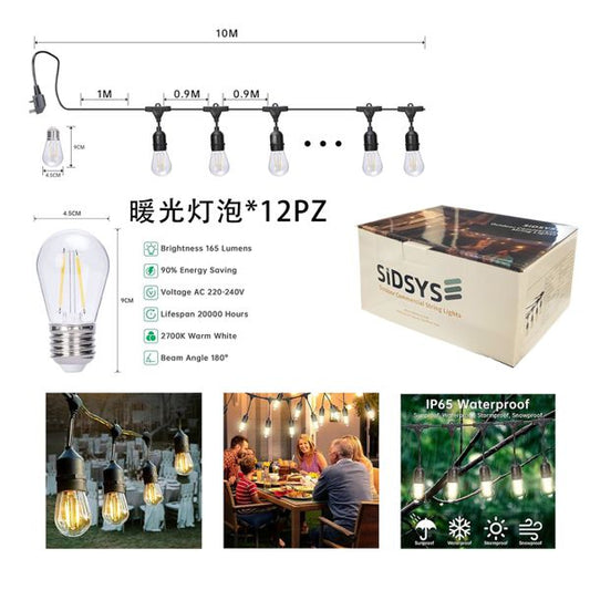 SIDSYS 10M CATENA LUMINOSA ESTERNO