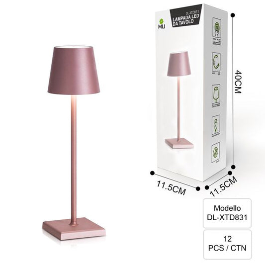 DL-XTD831  LAMPADA DA TAVOLO INFERRO ROSA DORTA