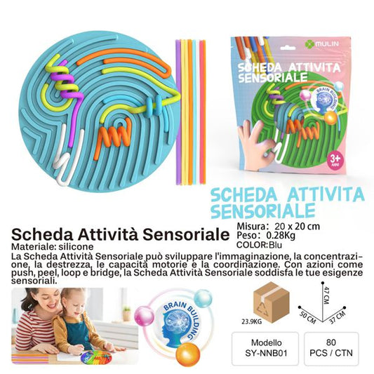 SCHEDA ATTIVITA SENSORIALE BLU TONDO 20*20