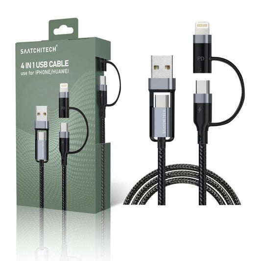 4IN 1 USB CABLE USE FOR IPHONE/HUAWE