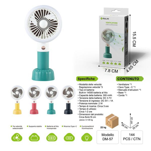 DM-57 VENTILATORE CON ILLUMINAZIONE