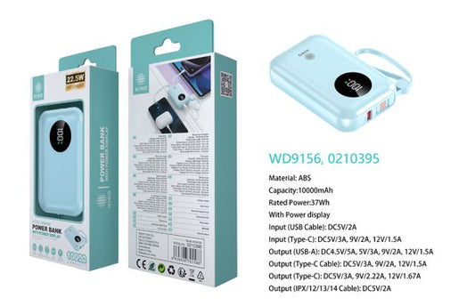 BLU POWER BANK CON DISPLAY E CORDINC