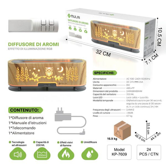 KP-7609 DIFUSORE DI AROMI(EFFETTO DI ILLUMINAZIONE)
