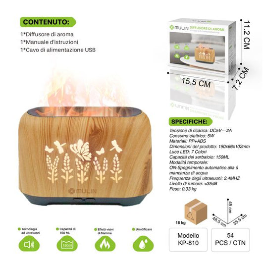 MU KP-810 DIFFUSORE DIAROMI (EFFETTO DI ILLUMINAZIONE RGB)